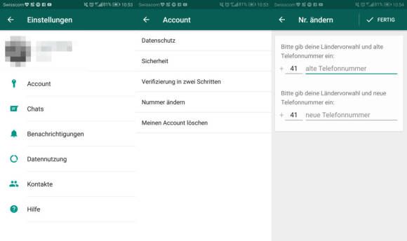 WhatsApp für Android: Nummer wechseln, Nachrichten behalten